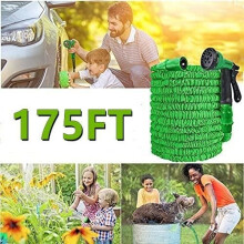 OHMG Erweiterbarer Gartenschlauch – 175 Fuß – 7 Sprühmodi – Grün