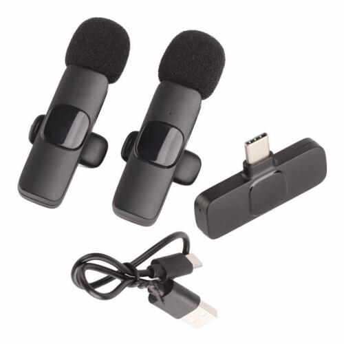 Qiilu Wireless Lavalier Microphone, Noise Reduction Recording Microphone (No Video) 2