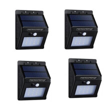 4 luci solari da esterno a 20 LED - Illuminazione solare da esterno - Lanterna da giardino