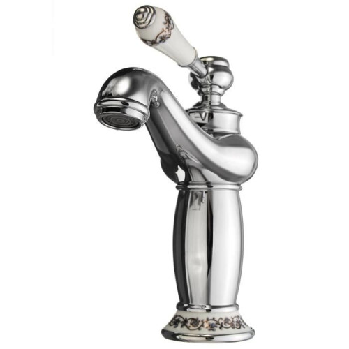 TEMPSA Brass Ceramic Basin Mixer Tap - Ceramic Cartridge - Silver Grey 1