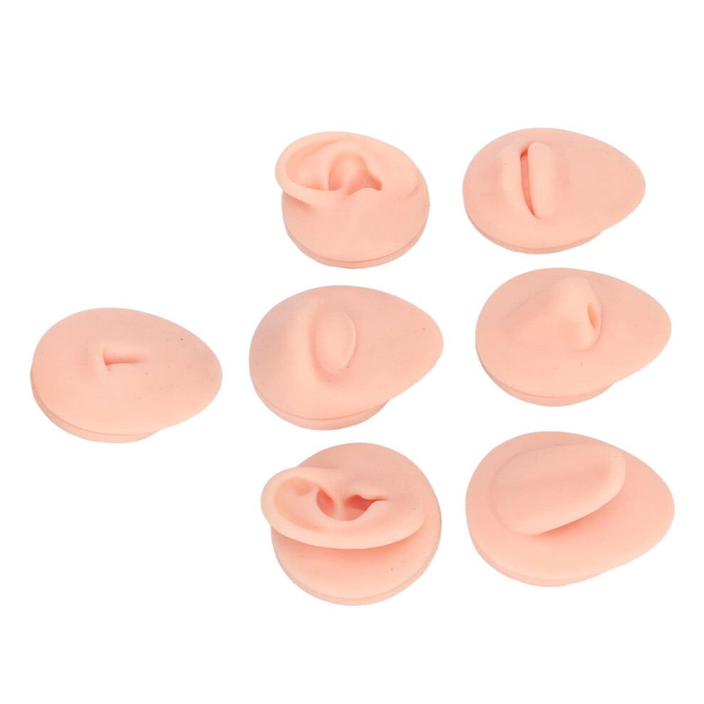 Light Piercing Practice Model With Realistic Softtissue Feel Skin Silicone Nose And Tongue Training Kit