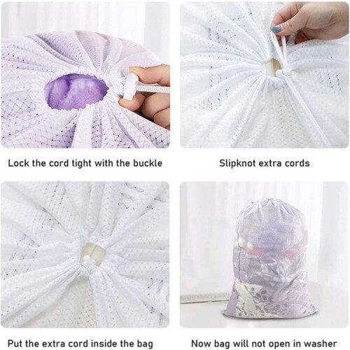 Laundry Net, 4 Piece Laundry Bag, Laundry Net for Washing Machine, Laundry Net, Mesh Laundry Bag for Underwear. 2