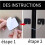 Set of 3 Childproof Window Locks, Adhesive Refrigerator Door Lock, Cable Opening Limiter, Window Security Block 3