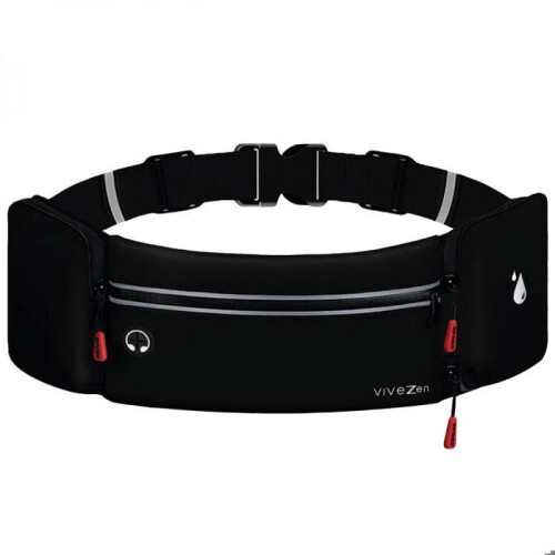 Ζώνη για τρέξιμο, αδιάβροχο αθλητικό fanny pack για τρέξιμο - Μαύρο - Vivezen