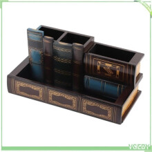 VGEBY Retro Style Wooden Pen Holder, Unique Design, Pencil Holder