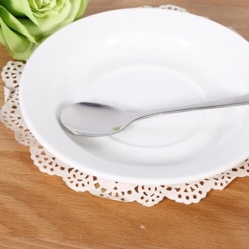 Cucchiaio in acciaio inox - ZERODIS - LC044 - 6 pezzi - Manico lungo - Elegante e resistente 1