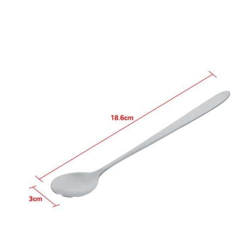 Edelstahllöffel - ZERODIS - LC044 - 6 Stück - Langer Griff - Elegant und langlebig 1