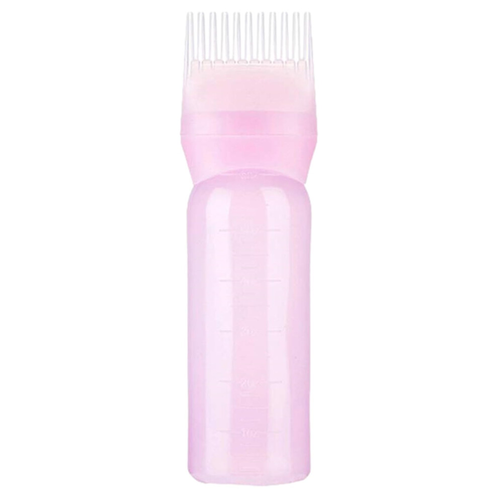 Pink Root Comb Hair Dye Applicator Bottle With Scale For Even Color Application