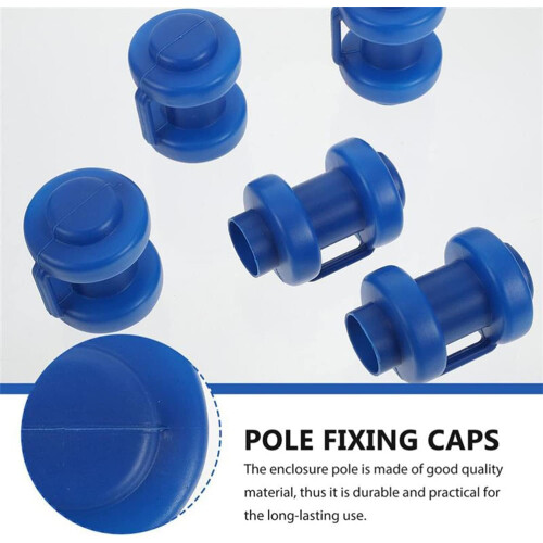 Trampoline Pole Cap 10 Pcs Thickened Enclosure Pole Cap Net Hook Compatible Universal Trampoline Accessories Blue 2