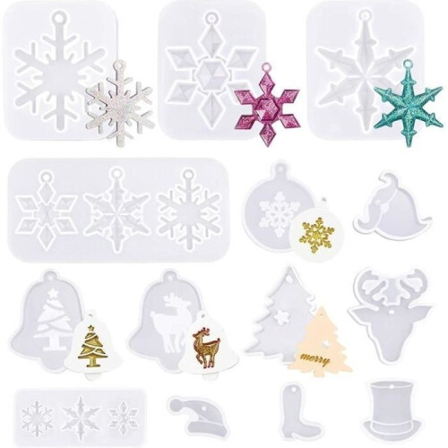 Silicone molds - Not specified - 14 pieces - Christmas designs - Easy to unmold - Durable