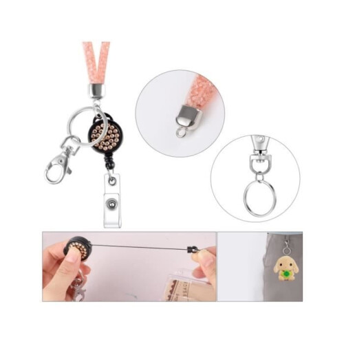 Neck Strap - Crystal - Retractable Badge Holder - Durable - Comfortable - Multi-purpose 2