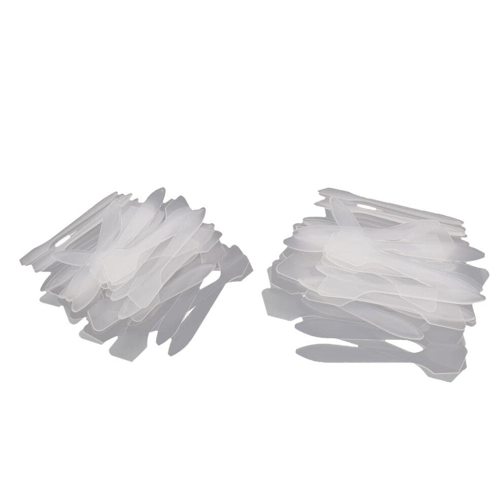 White/Cream 200 Pack Plastic Disposable Cosmetic Spatulas For Hygienic And Lotion Application