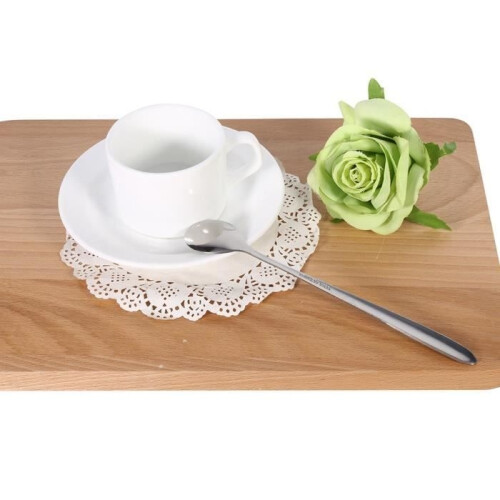 Cucchiaio in acciaio inox - ZERODIS - LC044 - 6 pezzi - Manico lungo - Elegante e resistente 2