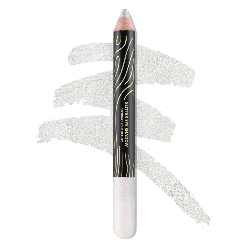 Glitter Eyeshadow Stick and Metallic Eyeliner Pencil, Long Lasting  Pigmented Eye Makeup