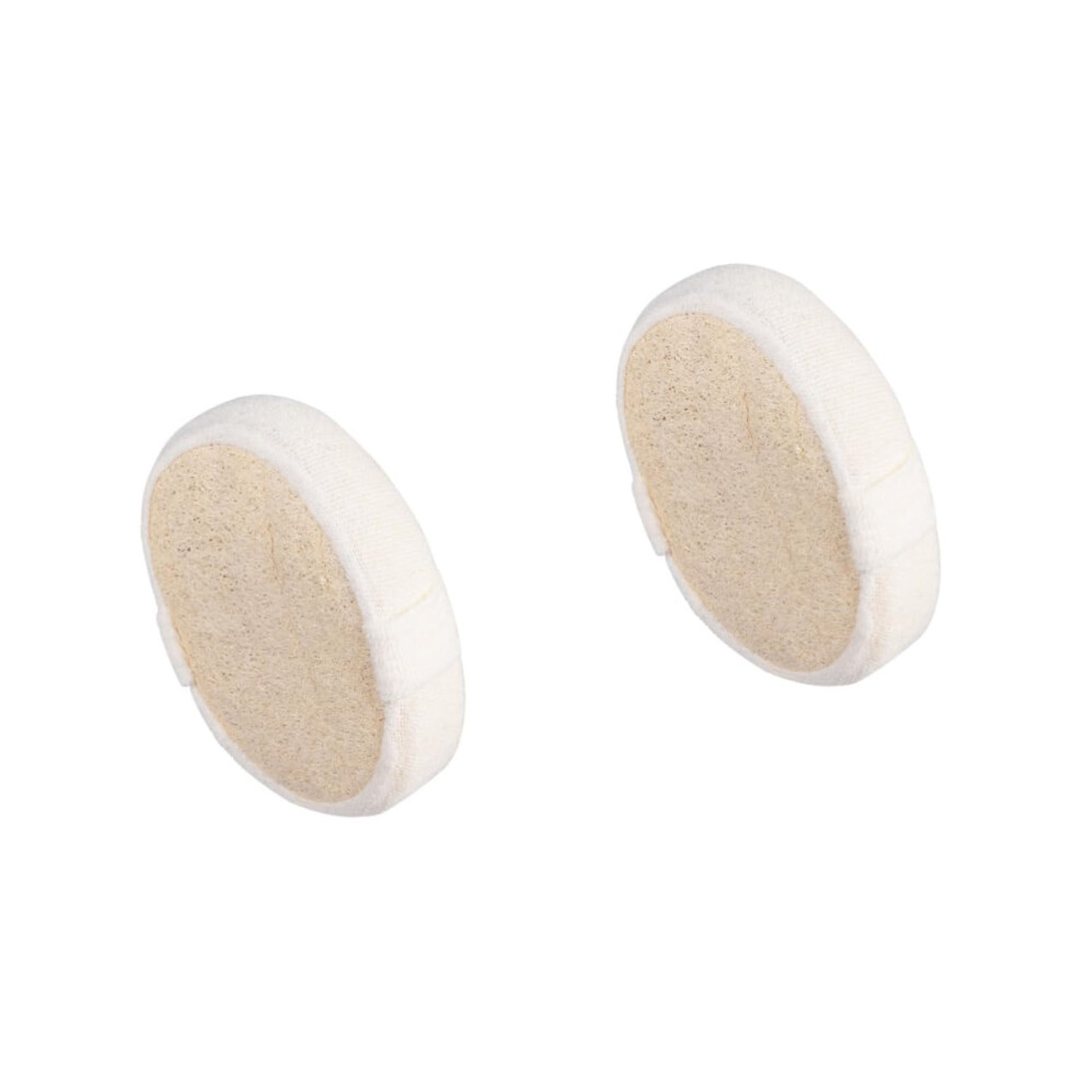 2pcs Natural Loofah Sponge Pads DualSided Exfoliating Bath Scrubber with Belt Handle for Smooth Skin