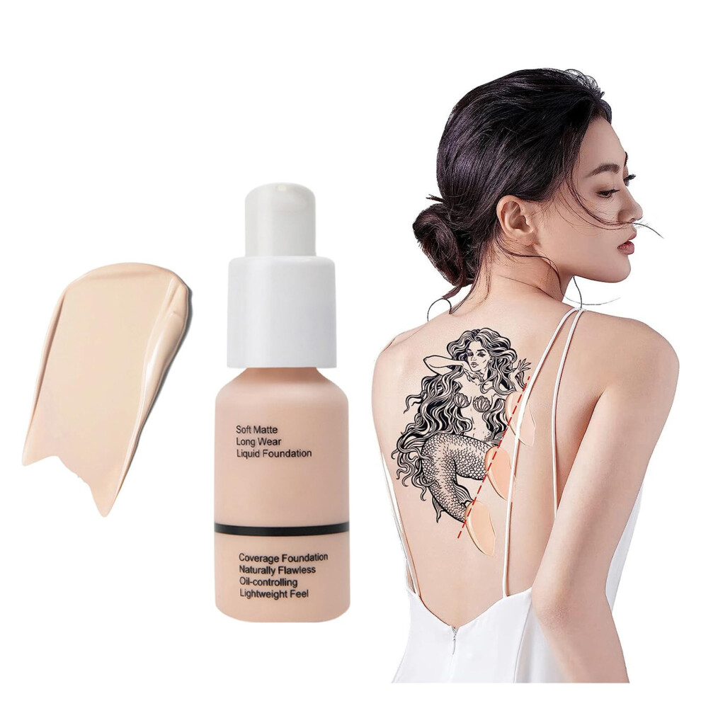 Dark Tattoo Cover Up Makeup Waterproof Full Coverage Scar Concealer Long Lasting Body Foundation Porcelain 101