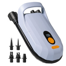 20PSI Rechargeable SUP Air Pump The Whale Shark Pro, 7500 mAh Battery Dual Stage Smart Inflator & Deflator, Auto-Off AC/DC Charging