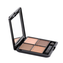 4 Color Brown Matte Eyeshadow Palette with Mirror, Silky Finish, LongLasting Wear