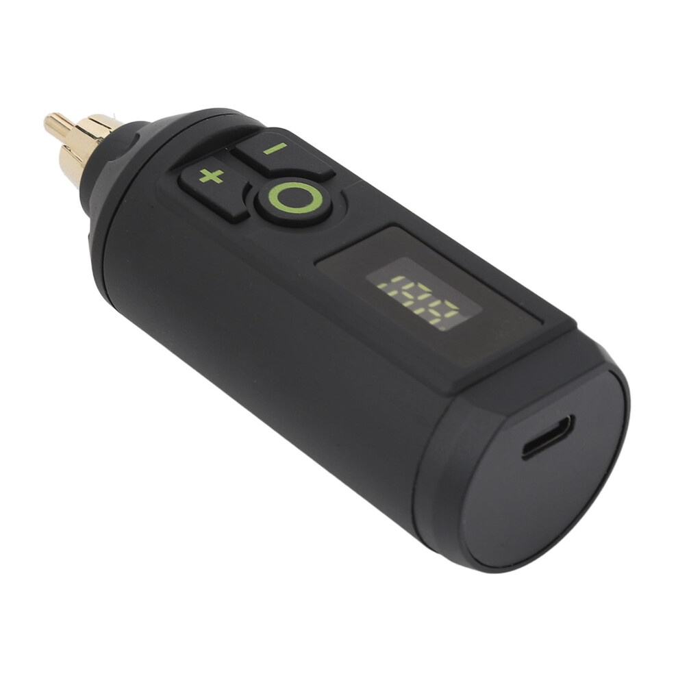 Tattoo Power Supply Wireless USBC Rechargeable 1200mAh Battery Pack with LCD Display Adjustable Voltage