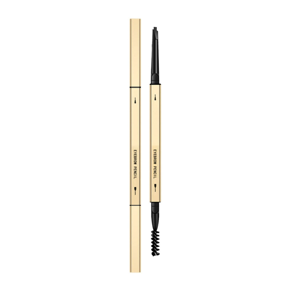 Dual Ended Eyebrow Pencil Ultra Slim Precision Tip with Wax and Brush for Defining Sparse Brows