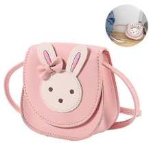 Umhängetasche mit Schleife, Schulter-/Handtasche aus PU-Material, geeignet für Mädchen, kleine Mädchen und Kleinkinder, Rosa.