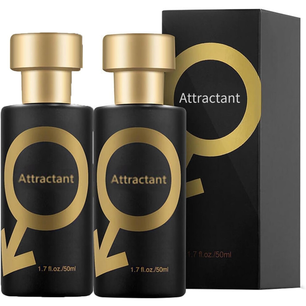 Golden Men's Cologne 2Pc Set, Pheromone Perfume For Men, Longlasting Romantic Fragrance Spray