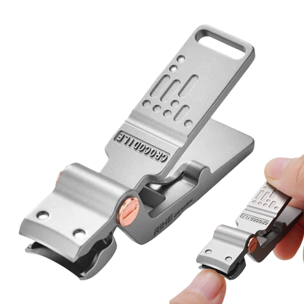 Nail Clippers Set with Ultra Wide Jaw for Thick Nails, Stainless Steel Toenail Cutter with Catcher