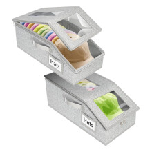 Baseball Cap Organizer Stackable Storage for Shelf Dresser Cabinet Desk Large Capacity Holder for Home Office Dorm