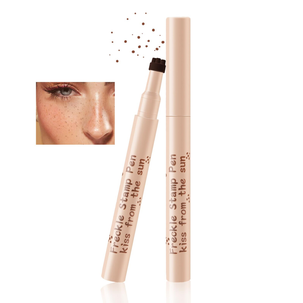 Freckle Pen Waterproof LongLasting Fake Freckle Stamp for Natural 3D Spots in Two Colors