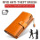Women's Genuine Leather Wallet, Large Capacity, RFID Blocking, Long Zipper Closure - Red 4