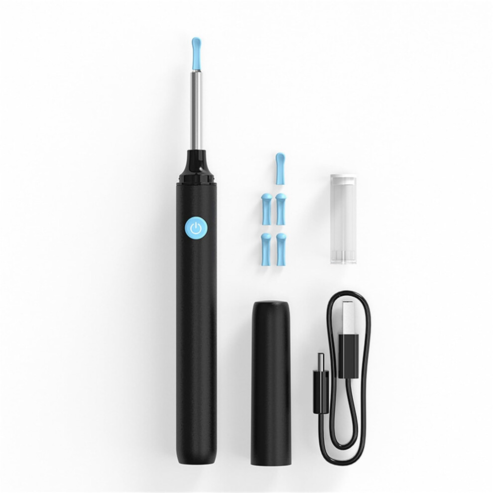Black Ear Wax Removal Tool With Camera 1080P Hd Wireless Endoscope For Iphone And Android