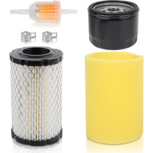 Carbbia Oil Filter Air Filter Tune Up Kit for John Deer Z345 Z345R Z345M Z235 Z355R Z335E E120 LT150 for 31L777 31M977 31Q777 for Husqvarna YTA22V46