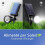Outdoor solar spotlight with 6 LEDs on a stake with motion sensor, IP65 waterproof, adjustable with 180 solar panel 3