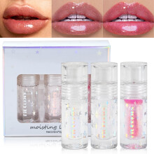 Clear Shimmer Color Changing Lip Plumper Set, Hydrating Volumizing Lip Gloss, 3PCS