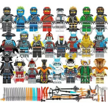 24-Piece Mini Ninjago Figures Set Minifigures– Plastic Ninja Action Figures to Assemble