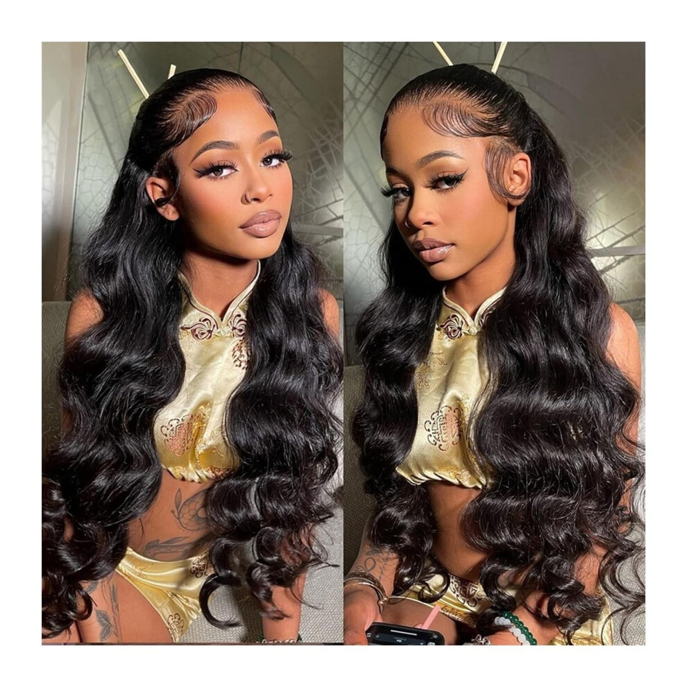 Unisex Human Hair Lace Front Wig 13X6 Hd Transparent Lace Pre Plucked Brazilian 150 Density For Women
