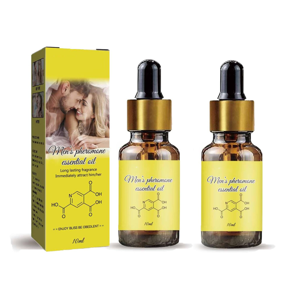 Pheromone Cologne for Men 2PCS with LongLasting Scent, Attraction Oil RollOn, Travel Size