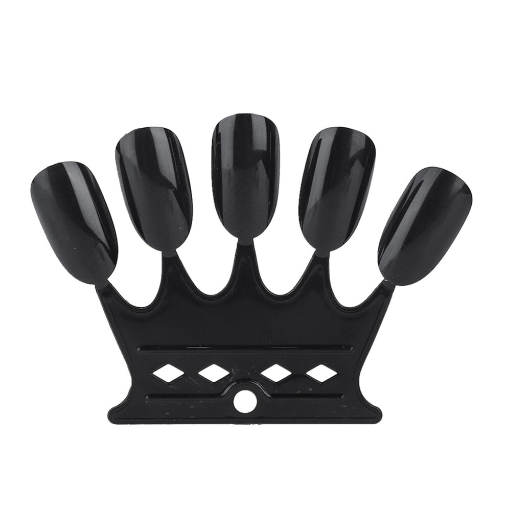 Nail Art Display 50Pcs Crown Shape False Nail Polish Color Palette Reusable Plastic Swatch Cards