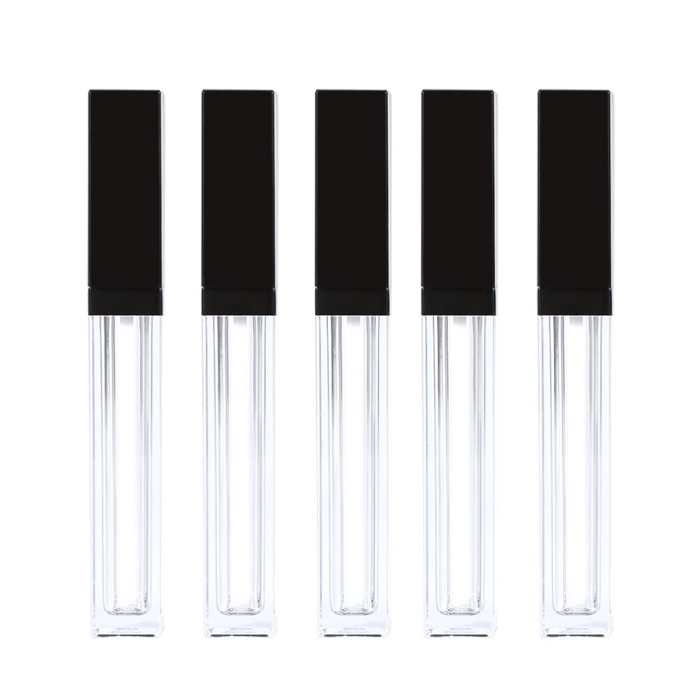 Clear Empty Lip Gloss Tubes 5Ml Plastic With Wand Leakproof Travel Size Cosmetic Containers 20Pcs