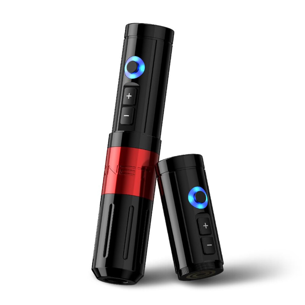 Wireless Rotary Tattoo Pen with Brushless Motor, LCD Display and Extra 800mAh Battery for Artists