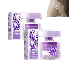 Lavender Sugar Body Scrub 2PCS for Glowing Skin, Natural Exfoliating Face and Body with Deep Hydration