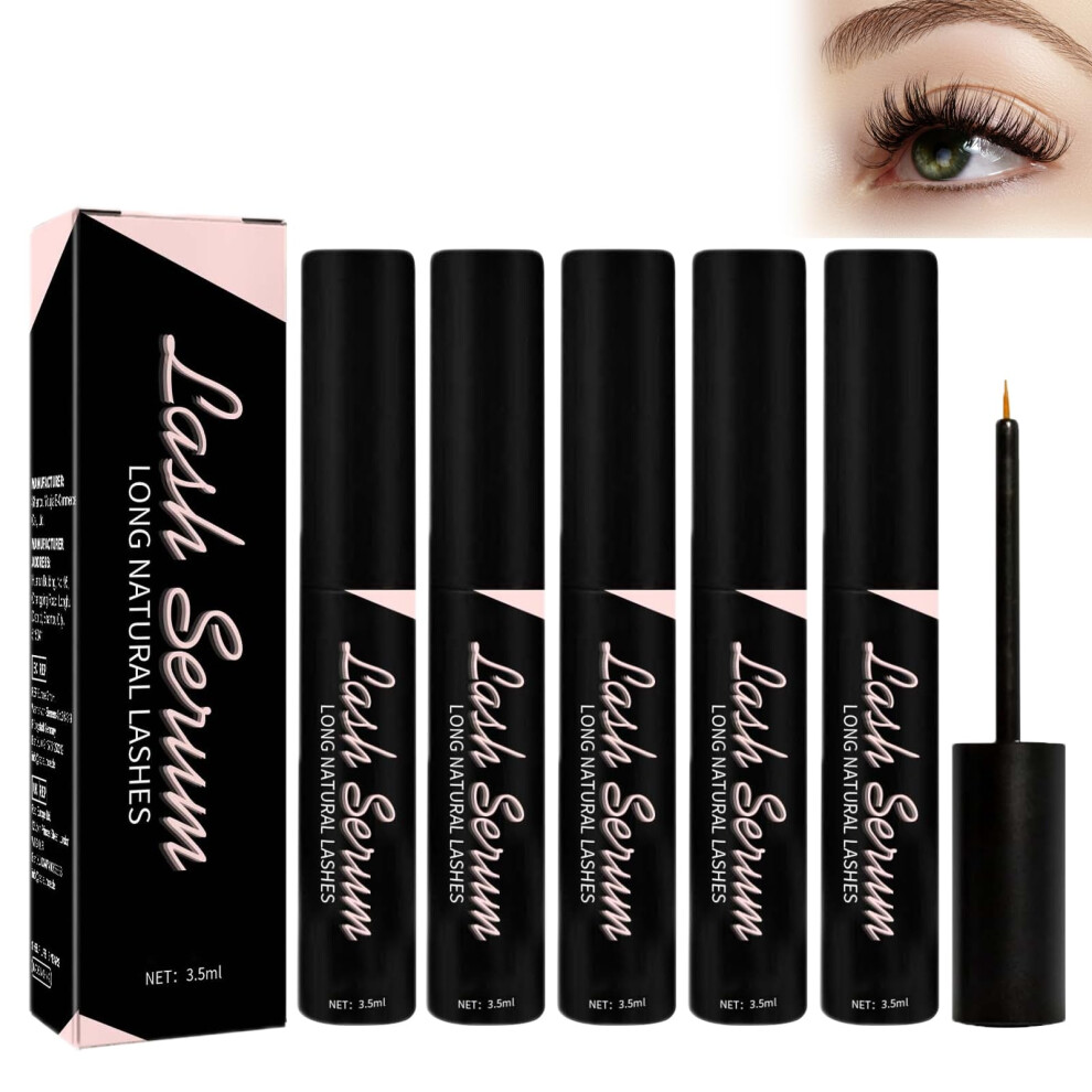Eyelash Growth Serum 5pc for Longer Fuller Lashes, Lash Serum for Natural Lashes and Extensions