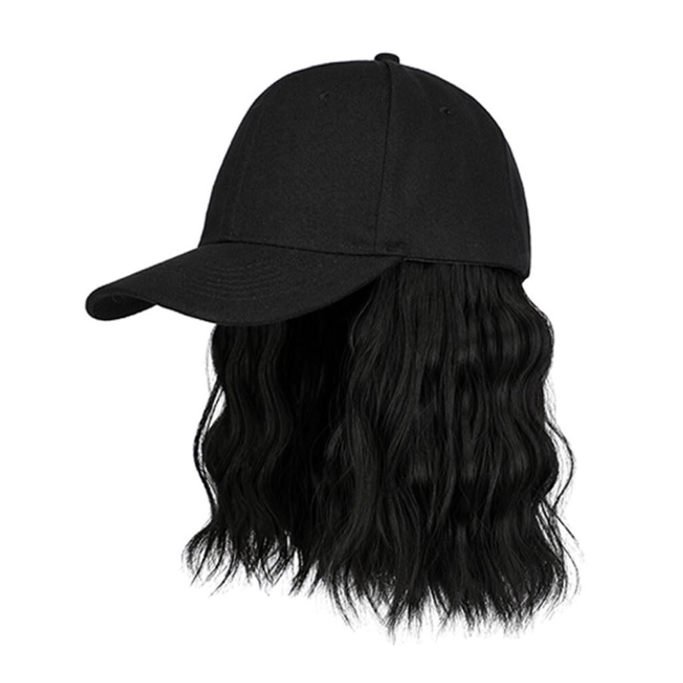Unisex Women's Wig Hat With Short Curly Synthetic Hair, Adjustable Baseball Cap For Instant Hairstyle Change