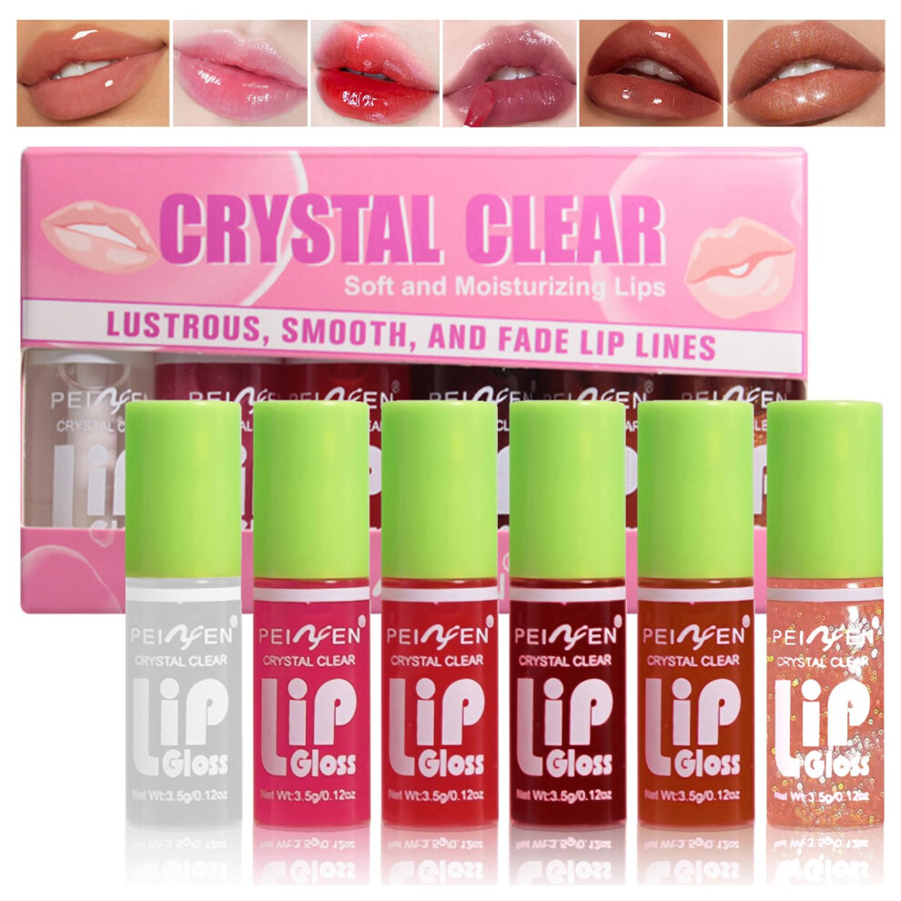 Vegan Lip Oil Set 6 Colors Lip Stain Liquid Lipstick  Pigment Gloss NonSticky
