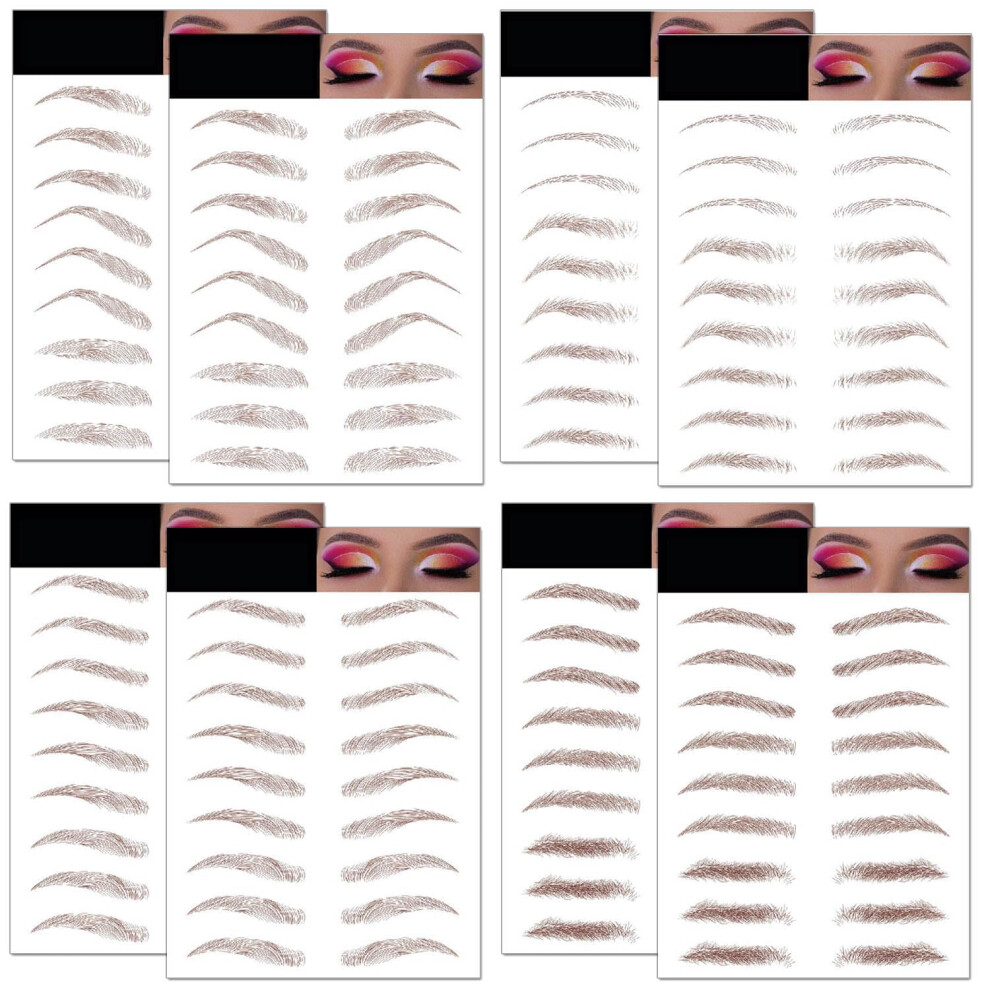 Eyebrow Tattoo Stickers 78 Pairs Waterproof 6D HairLike Temporary Eyebrow Tattoos for Women