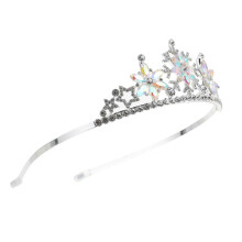 Tiara de Floco de Neve Prateada para Crianças, Ideal para Brincadeiras de Faz de Conta e Celebrações de Fim de Ano (1 Unidade)