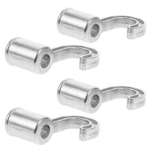 Metalen muurbeugels voor kledingroedes (4 stuks) voor kantoorgebruik