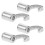Office Use Metal Wall Mount Rod Brackets Closet Rod Support 4Set 1