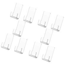 Hangende tijdschriftenhouder met acryl haken voor wandorganisatie, minimalistisch design, 4,00 x 2,00 x 0,80 cm, 10 stuks