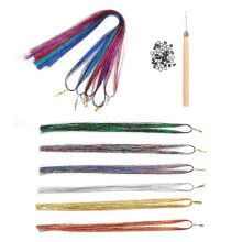 Trenzas flexibles para el cabello, hebras ligeras de oropel para un peinado vibrante, adecuadas para eventos.